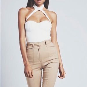 Ivory & Chain Collar Bodysuit